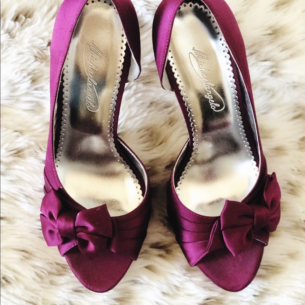 Satin peep-toe heels 8.5 - Picture 2 of 5